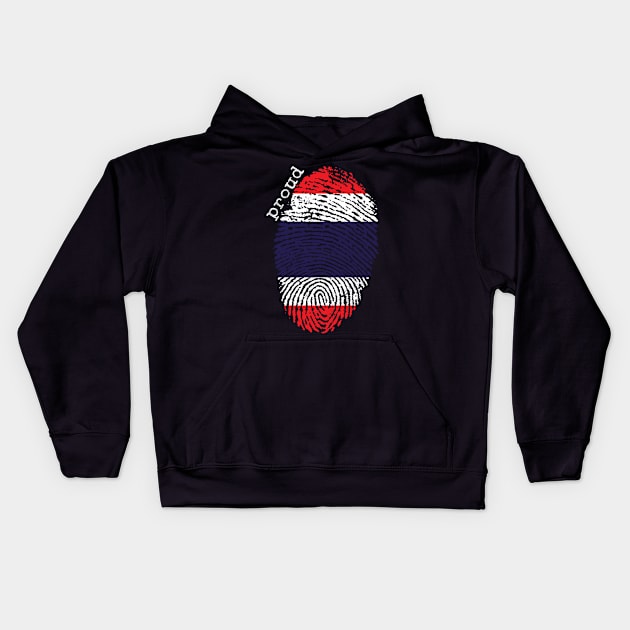 Thailand flag Kids Hoodie by Shopx